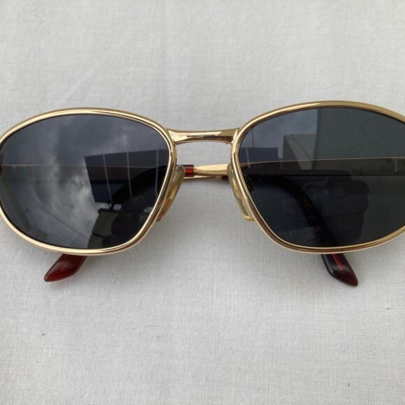 Yves Saint Laurent Women Sunglasses  y101 130 Vintage Gold Oval Frame - Picture 3 of 17